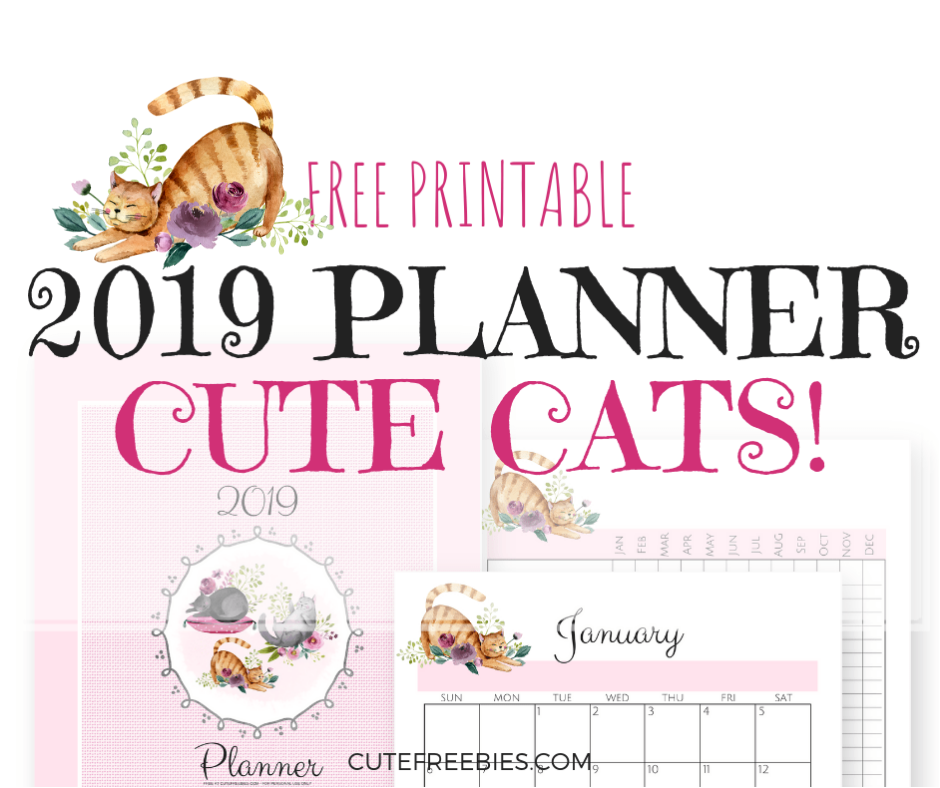 Cute Cat Planner Template + Stickers – Free Printable - Printables and  Inspirations