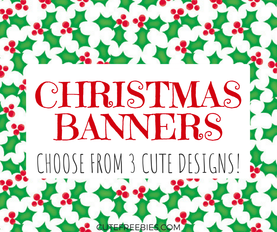 FREE Merry Christmas Flag Letters For Christmas Banners! Choose from 3 super cute designs, also with Happy Holidays Flag Letters. #merrychristmas