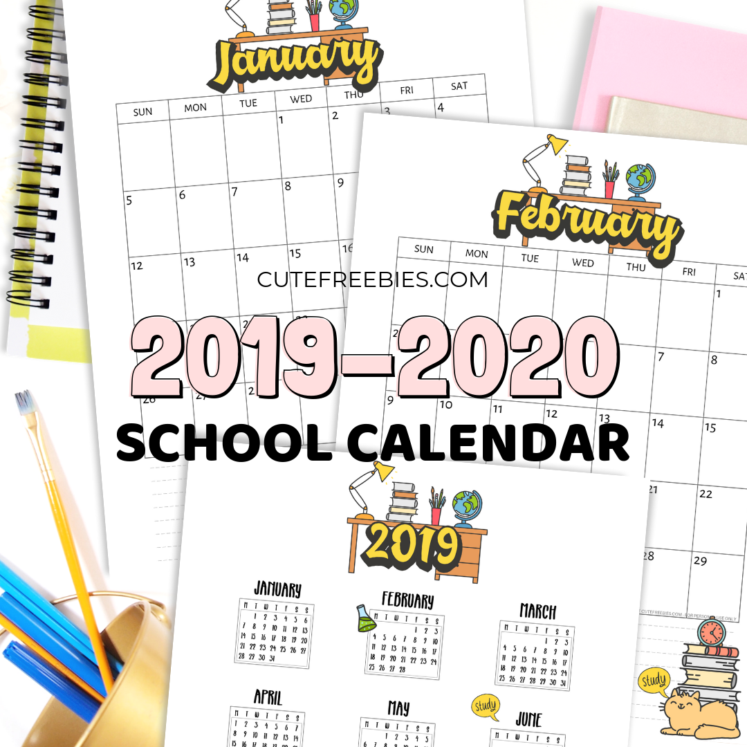 Free School Calendar Printable