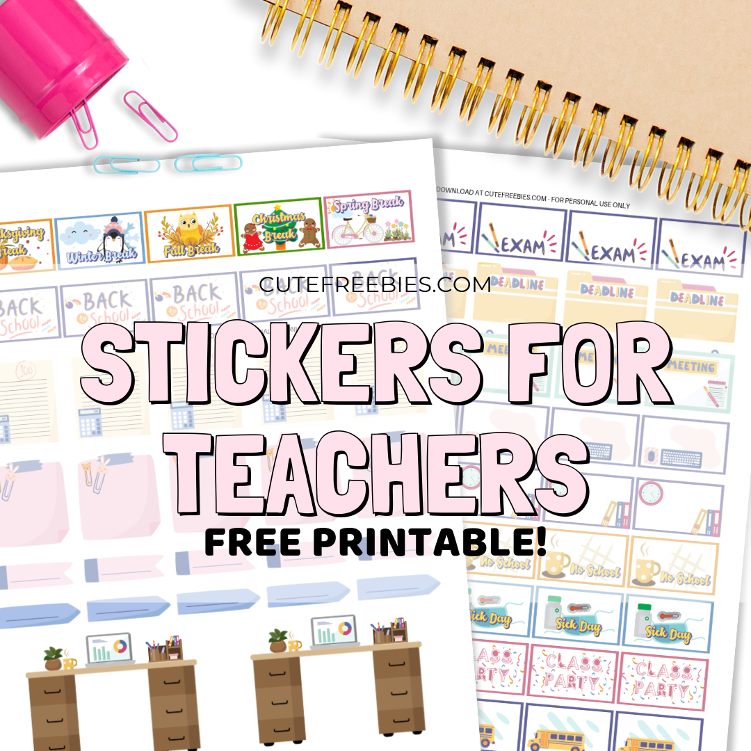 Teacher Planner Stickers – Free Printable! - Cute Freebies For You