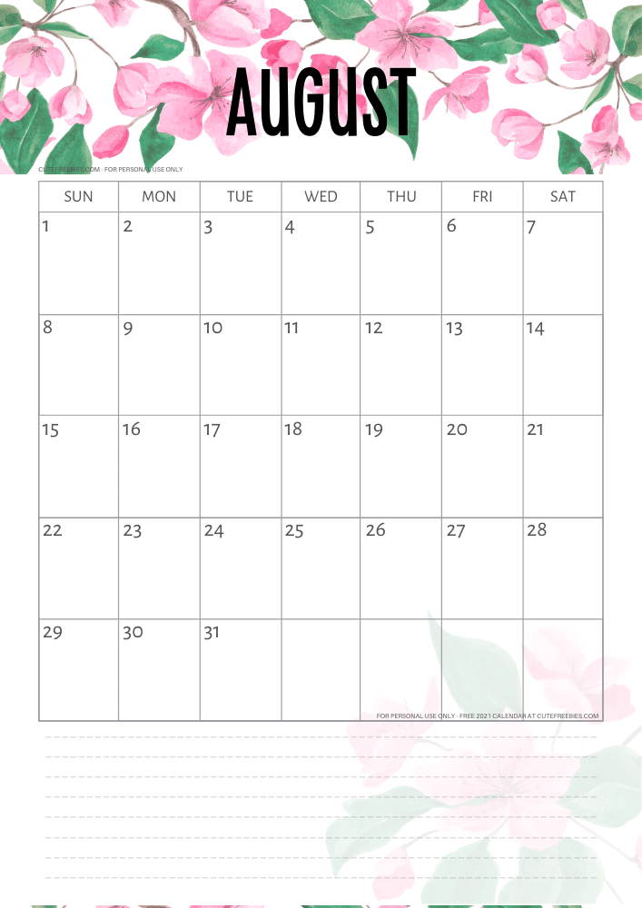 AUGUST-2021-CALENDAR-PRINTABLE-PINK - Cute Freebies For You