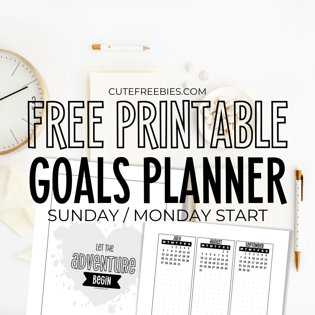 Fillable PDF Goal Journal Goal Planning Worksheet Bullet Journal Organizer Pages Goal Setting Monthly Goals Printable