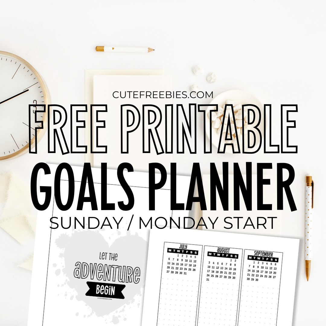 2023 Goals Planner Printable Template Free Download Cute Freebies
