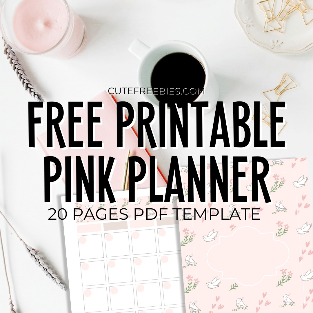 Free printable pink planner PDF, pretty planner template - Get your free download now! #cutefreebiesforyou #freeprintable #planneraddict