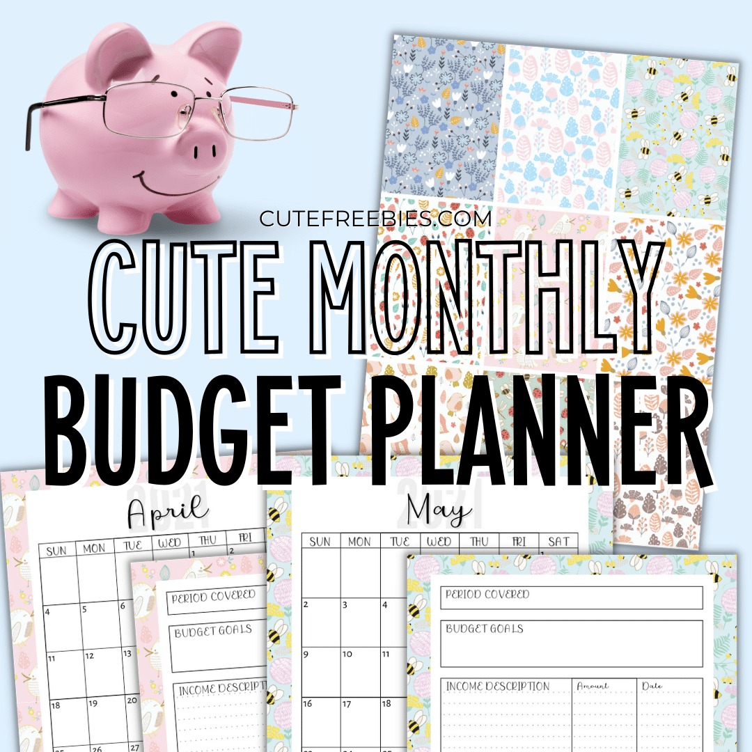 2022 free printable monthly budget planner cute freebies for you