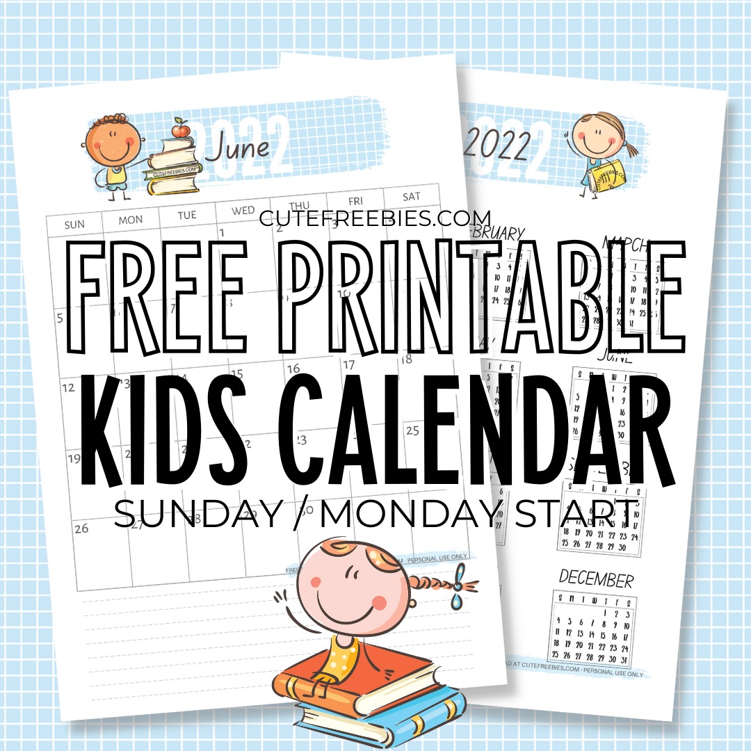 Kids Calendar 2024 Printable - Belva Cathryn