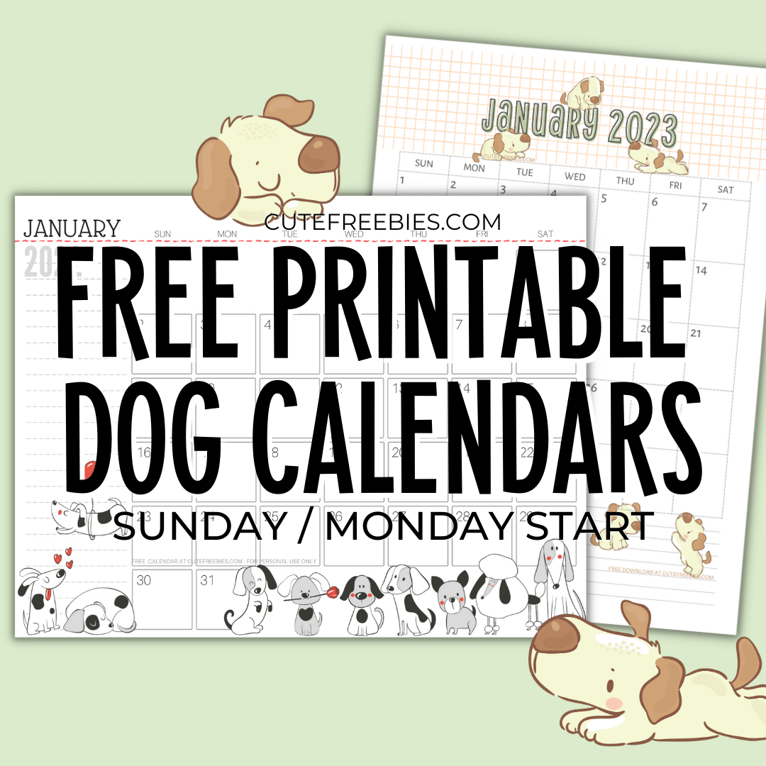 Free Printable 2024 Cute Dog Calendar PDF - 2024 monthly calendar planner with cute puppies. Free calendar for dog lovers. Get your PDF download now! #freeprintable #doglover #cutefreebiesforyou