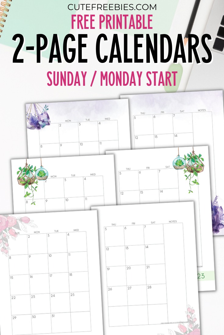 Free Printable 2023 Calendar Planner Cute Freebies For You