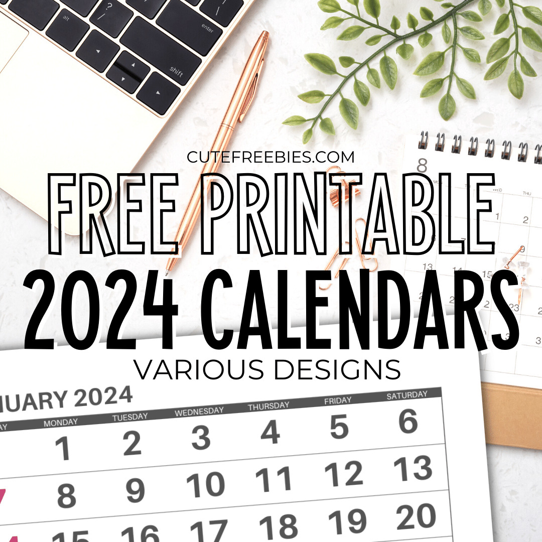 2024 Monthly Calendar (Free Leap Year Calendar) Cute Freebies For You