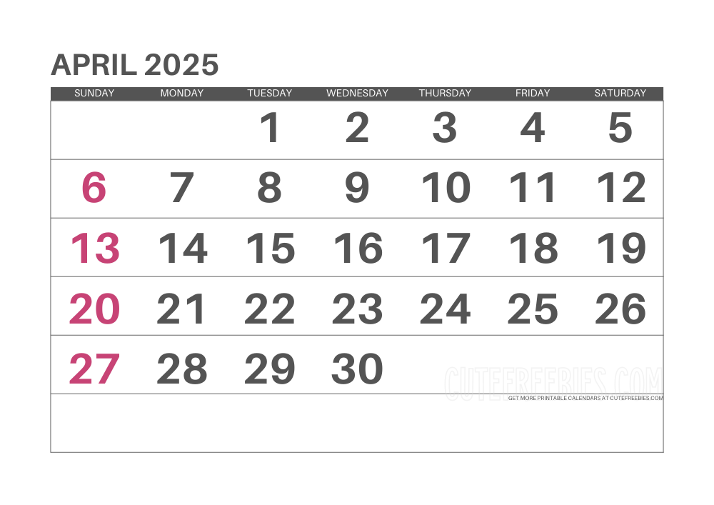 Download 2025 Printable Calendar Templates And 2025 Planners - Cute ...