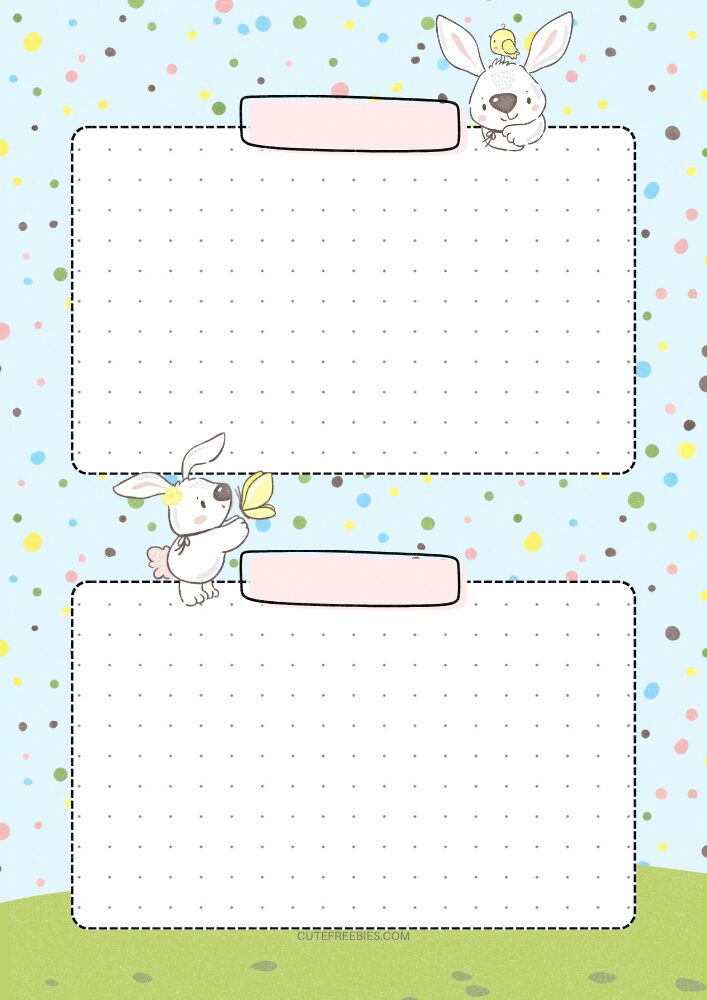 Free Printable Cute April Bullet Journal Template PDF - Cute Freebies ...