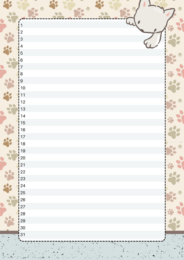 Free Printable August Bullet Journal Template PDF - Cute Freebies For You